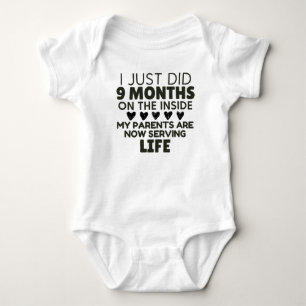 Lustige 9 Monate auf der Innenseite Baby Strampler