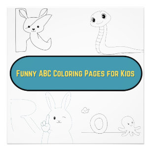Lustige ABC-Malvorlagen für Kinder Fotodruck