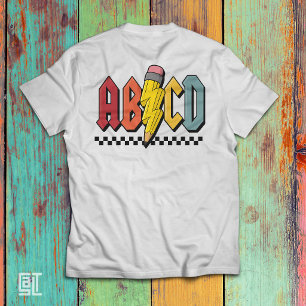 Lustige ABCD-Bleistift-Alphabet-Grafikdesign T-Shirt