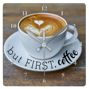 Lustige Latte Wanduhren Zazzle At