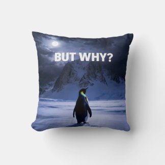 Lustige ABER WARUM Pinguin Kissen