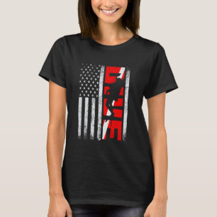 Lustige abgenutzte Taucherflagge USA-Flagge Tauche T-Shirt