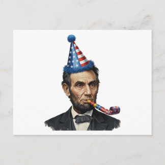 Lustige Abraham-Lincoln-Party-Feier  Postkarte