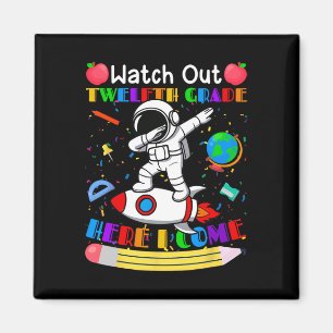 Lustige Achtung Senior Hier Komme Ich Astronaut  Magnet