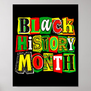 Lustige Afroamerikaner Collage zum Black History M Poster