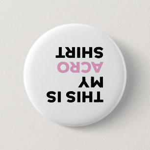 Lustige Akro-Yoga-Retro-Gymnastik Dies ist mein Ak Button
