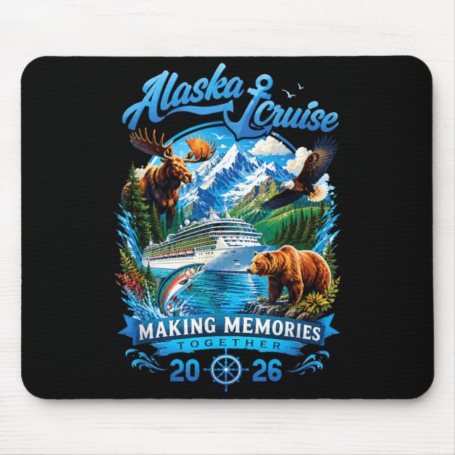 Lustige Alaska-Kreuzfahrt Gemeinsame Erinnerungen  Mousepad (Vorne)