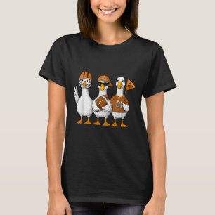 Lustige alberne Gans Enten Fußball Herbst Football T-Shirt