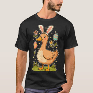 Lustige alberne Gans Hase Kaninchen Eier Frohe Ost T-Shirt