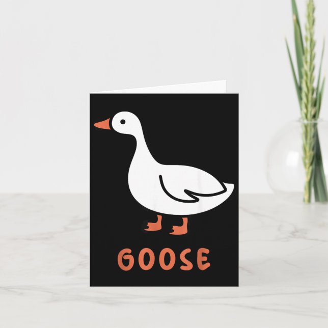 Lustige alberne Gans Karte (Vorderseite)