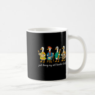 Lustige alberne Gans unterrichtet Kunstlehrer Male Kaffeetasse