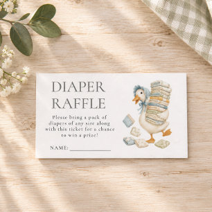 Lustige Alberne Gans Windel-Raffel Baby-Party  Begleitkarte