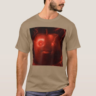 Lustige Alberne KI Nische Böse Apfel gen z Meme Ge T-Shirt