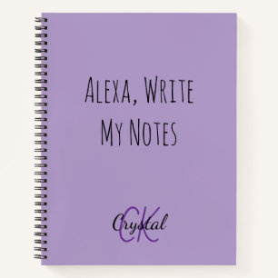 Lustige Alexa Schreibe Meine Notizen Monogramm Notizbuch