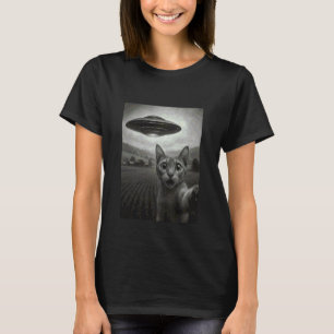 Lustige Alien-Entführung-Meme-Abyssinierkatze Self T-Shirt