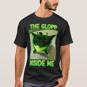 Lustige Alien-Gehirnverrottung Katzen-Meme-Geschen T-Shirt