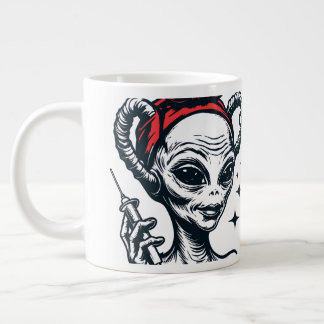 Lustige Alien-Hypodermic-Nadel-Dosis Realität Jumbo-Tasse