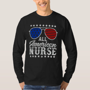 Lustige All American Krankenschwester Sonnenbrille T-Shirt