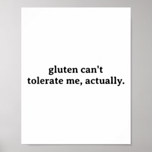 Lustige Allergie Frauen Lebensmittelunverträglichk Poster
