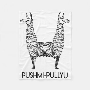 Lustige Alpaka Lama Art, Pushmi-Pullyu Yoga  Fleecedecke