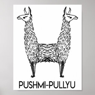 Lustige Alpaka Lama Art, Pushmi-pullyu Yoga Poster