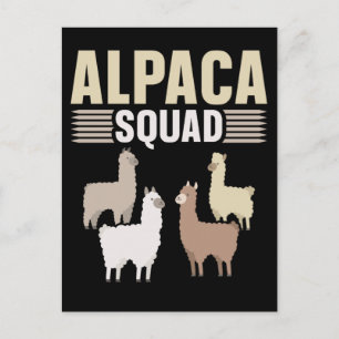 Lustige Alpakas Squad Tierliebhaber Postkarte
