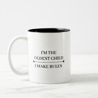 LUSTIGE ÄLTESTE KIND COOLE ZITATE INDIVIDUELLISIER ZWEIFARBIGE TASSE