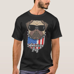 Lustige American Pitbull Mops Welpen T-Shirt