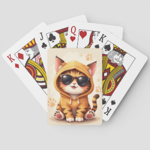 Lustige American Shorthair Kawaii-Katze Spielkarten