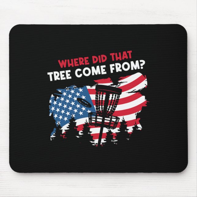 Lustige Amerikanische Flagge Disc Golf  Mousepad (Vorne)