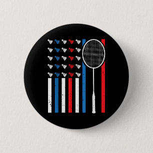 Lustige amerikanische Flagge mit Shuttles Vintage  Button