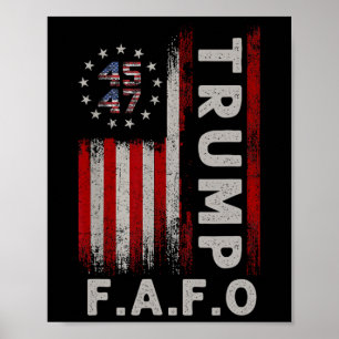 Lustige amerikanische Flagge Poster