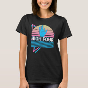 Lustige Amputierte Amputation Retro High Four T-Shirt