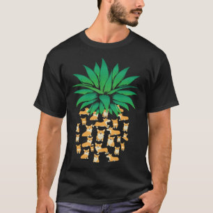 Lustige Ananas-Corgis-Illustration Wortspiel T-Shirt