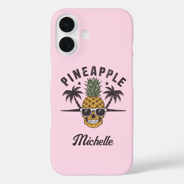 Lustige Ananas mit Sonnenbrille Personalisiert    Case-Mate iPhone Hülle (Rückseite)