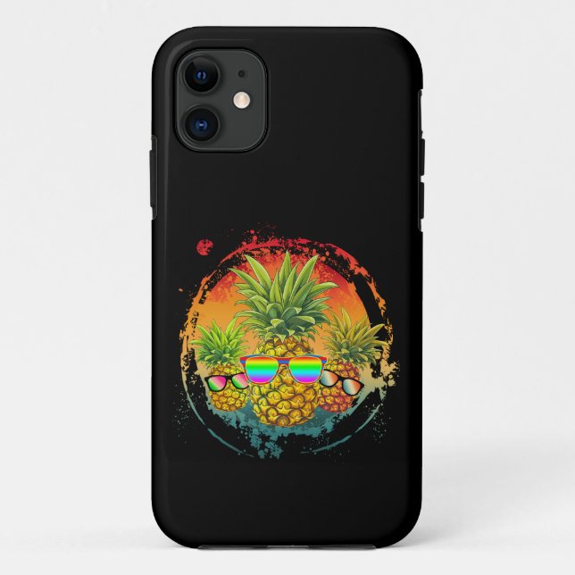 Lustige Ananas Sommer Stimmung Case-Mate iPhone Hülle (Rückseite)