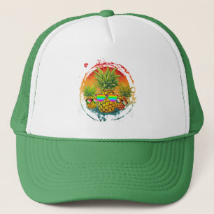 Lustige Ananas Sommer Stimmung Truckerkappe