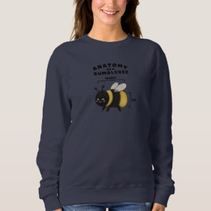 Lustige Anatomie einer Hummel Blebee Bum Niedlich Sweatshirt