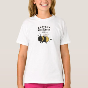 Lustige Anatomie einer Hummel Blebee Bum Niedlich  T-Shirt