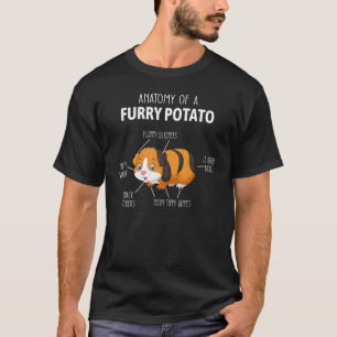Lustige Anatomie eines Fellkartoffel-Meerschweinch T-Shirt