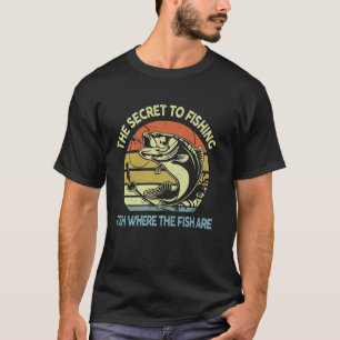 Lustige Angel-Shirts Bass Papa Angler Wo Die T-Shirt