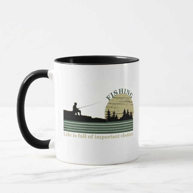 Lustige Angel-Sprüche Tasse (Links)