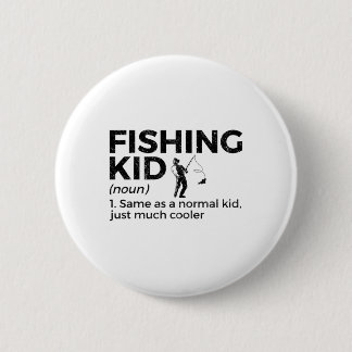Lustige Angler-Kind-Definition  Button