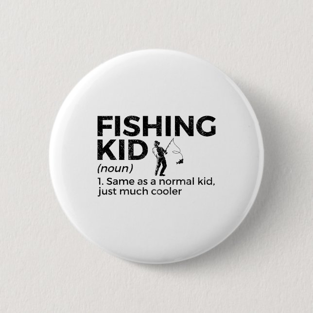 Lustige Angler-Kind-Definition  Button (Vorderseite)