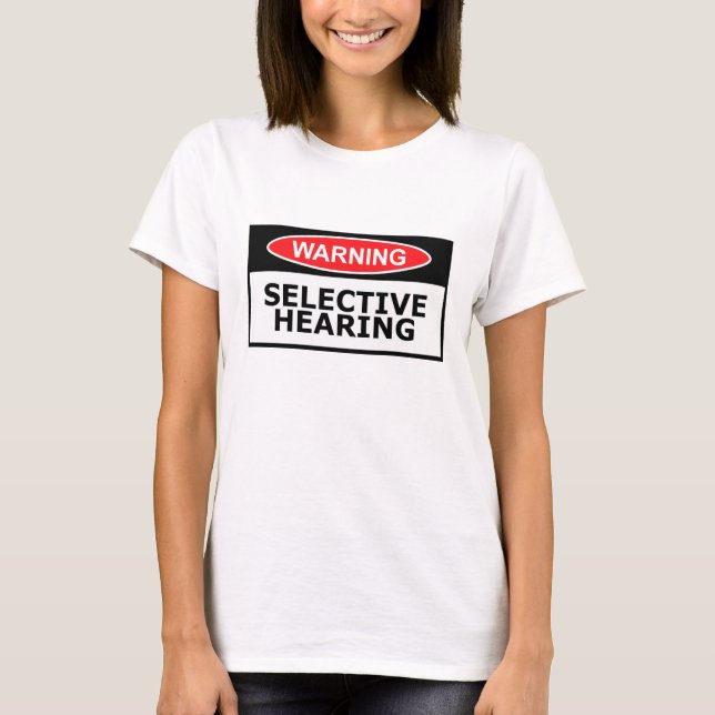 Lustige Anhörung T-Shirt (Vorderseite)