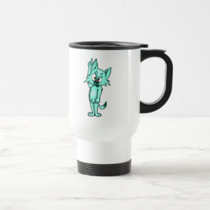 Lustige anspruchsvolle Cartoon-Katze Reisebecher