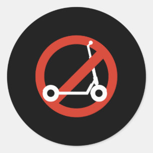 Lustige Anti-Roller Von Skatern, Die Skateboard Li Runder Aufkleber