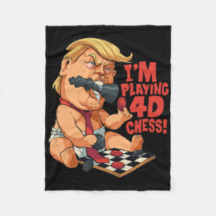 Lustige Anti-Trump- Parodie von 4d Schach Lustige  Fleecedecke