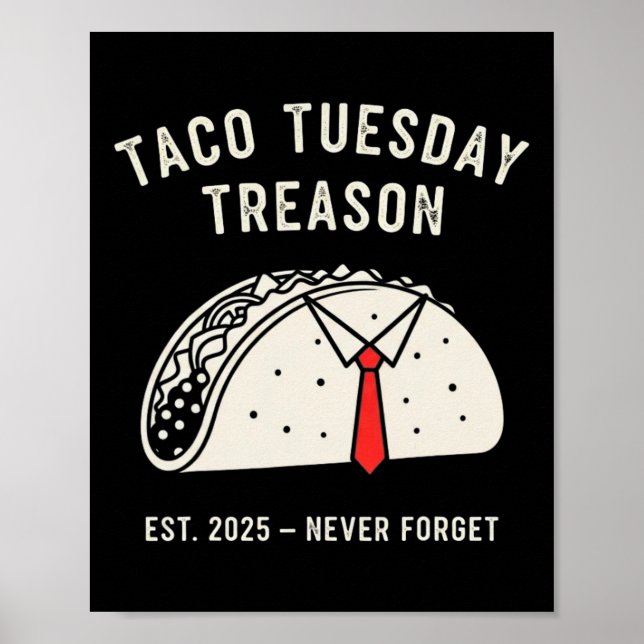 Lustige Anti-Trump-Taco-Dienstag Politische Protes Poster (Vorne)