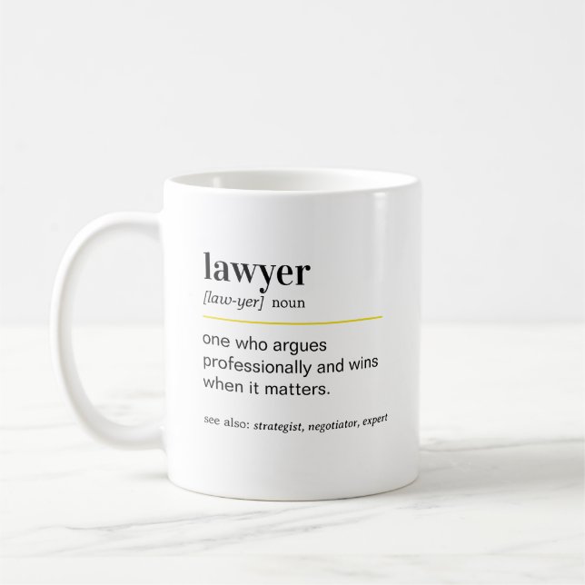 Lustige Anwalt-Definition Geschenk Kaffeetasse (Links)